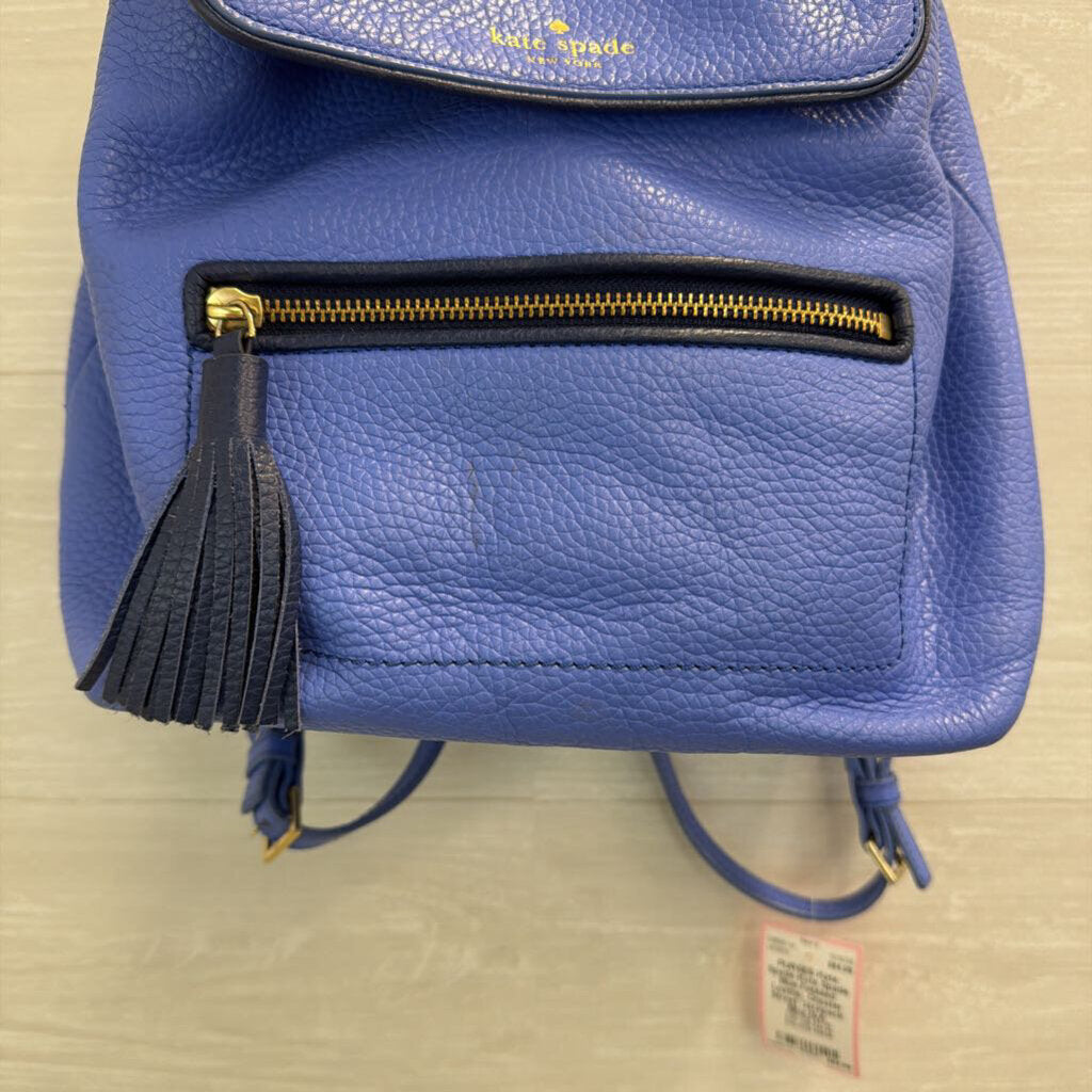Kate Spade Blue Pebbled Leather Chester Street Backpack