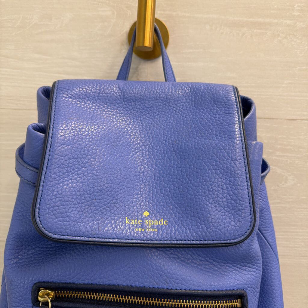 Kate Spade Blue Pebbled Leather Chester Street Backpack