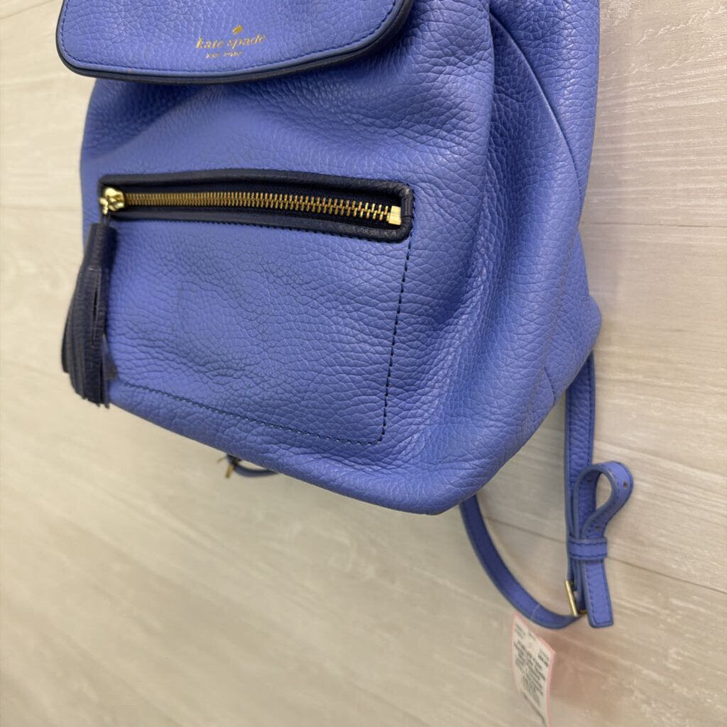 Kate Spade Blue Pebbled Leather Chester Street Backpack