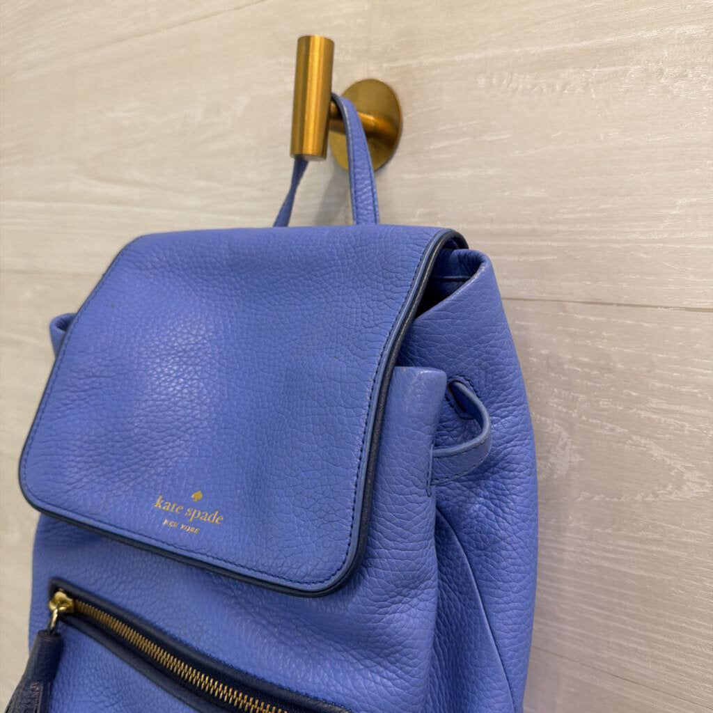 Kate Spade Blue Pebbled Leather Chester Street Backpack