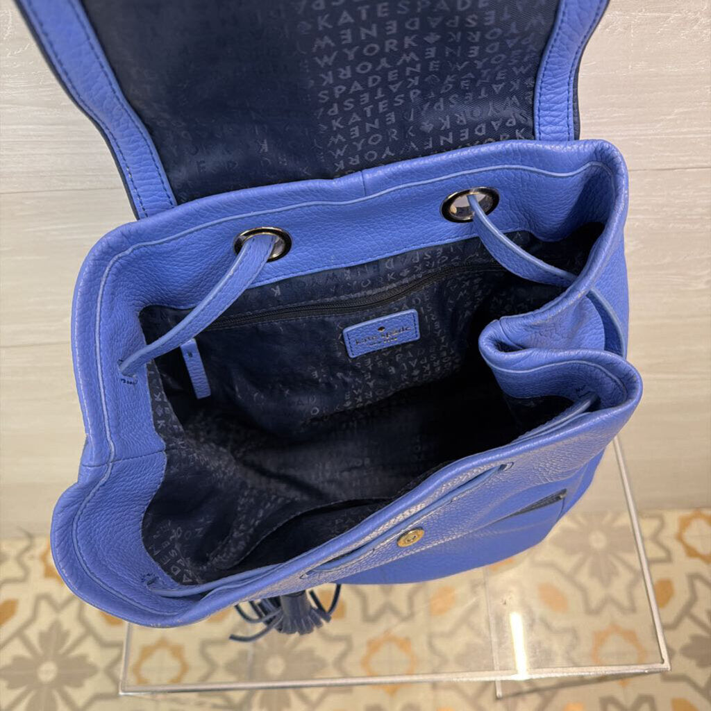 Kate Spade Blue Pebbled Leather Chester Street Backpack