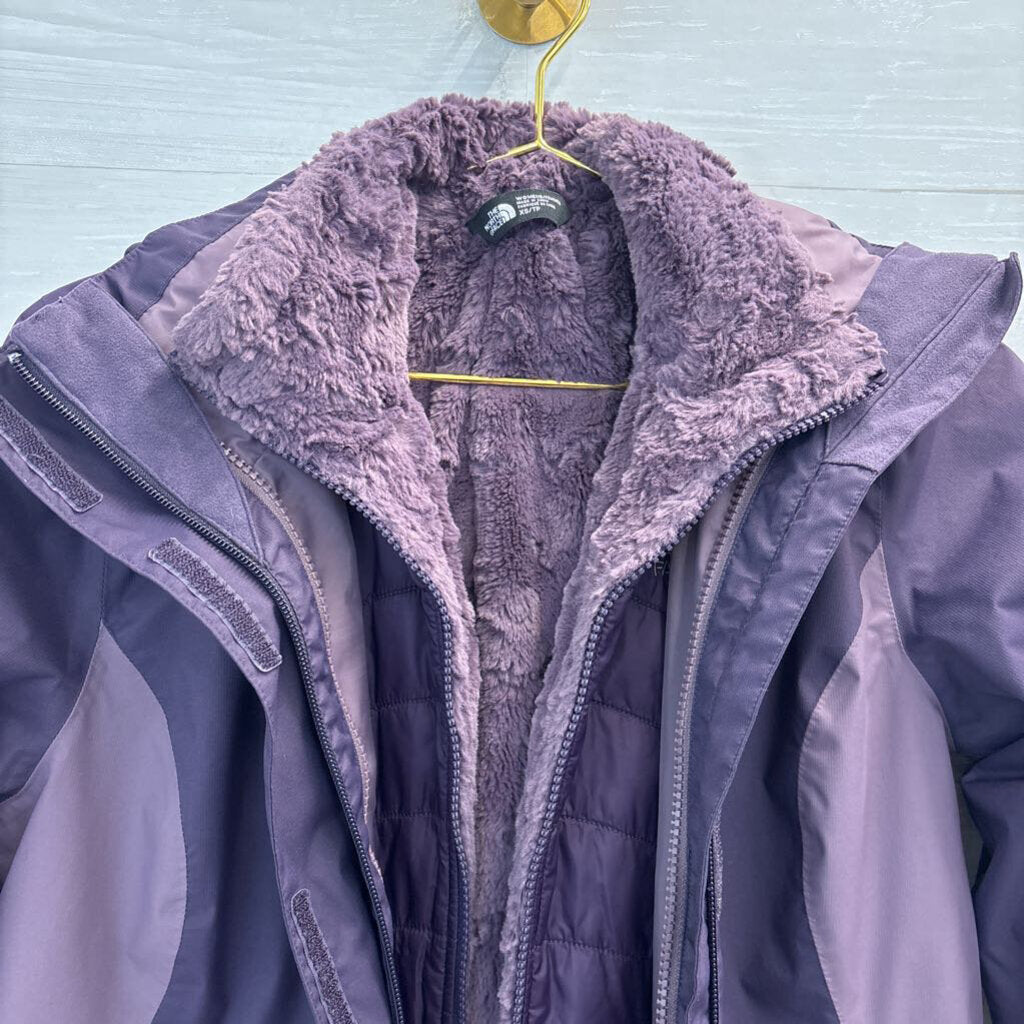 The North Face Purple Mossbud Swirl Triclimate Double Jacket Extra Small