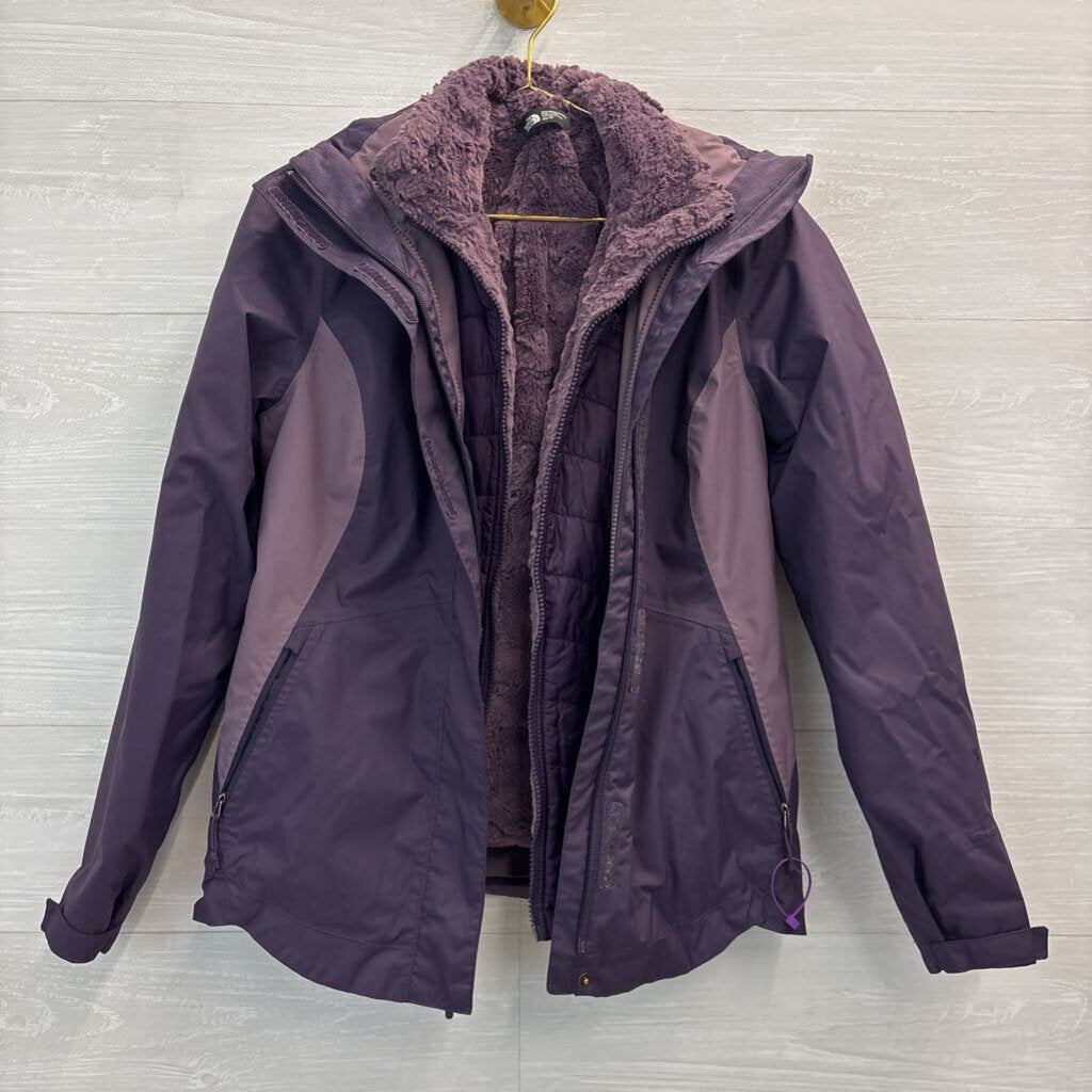 The North Face Purple Mossbud Swirl Triclimate Double Jacket Extra Small