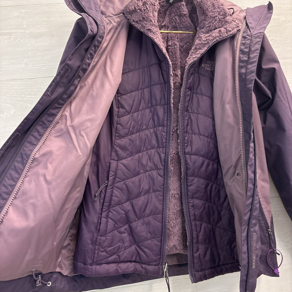 The North Face Purple Mossbud Swirl Triclimate Double Jacket Extra Small