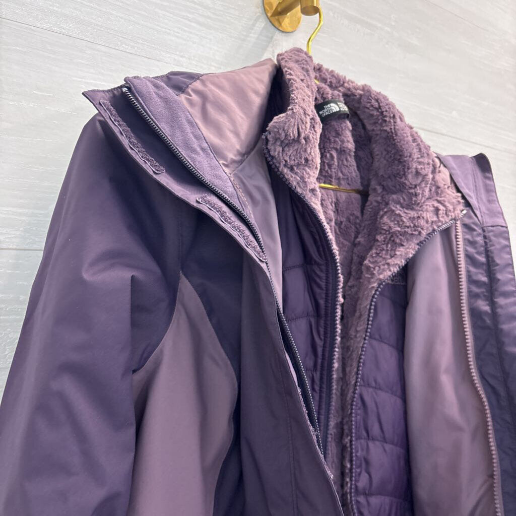 The North Face Purple Mossbud Swirl Triclimate Double Jacket Extra Small