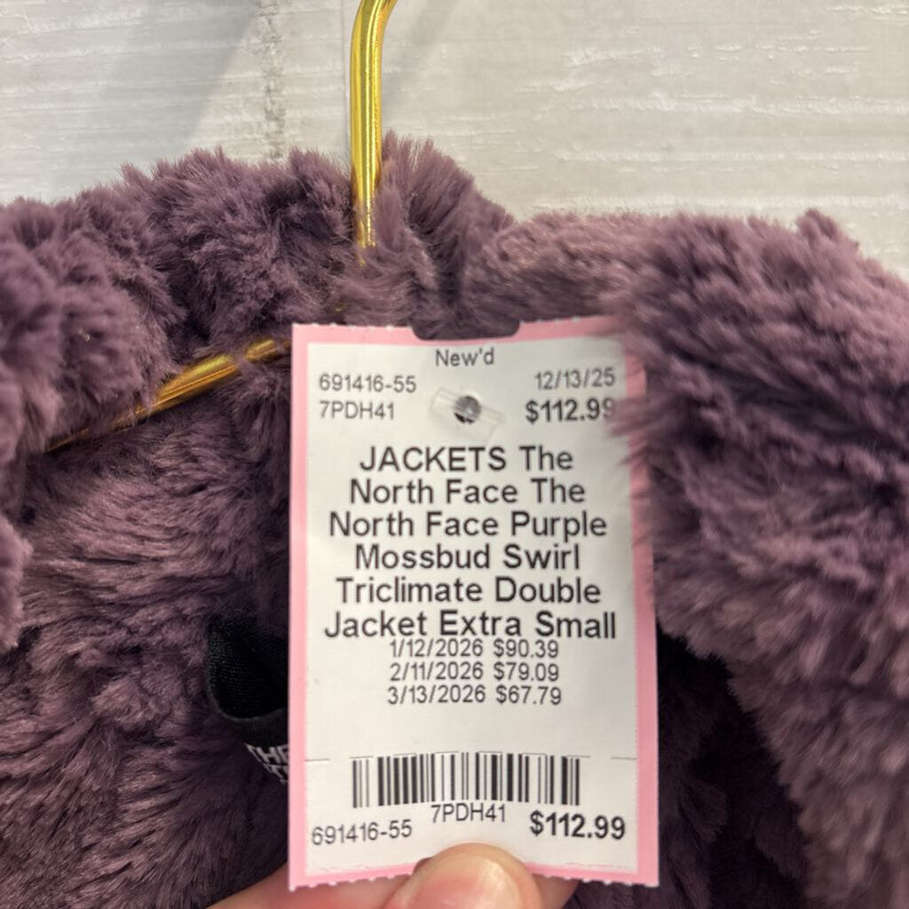 The North Face Purple Mossbud Swirl Triclimate Double Jacket Extra Small