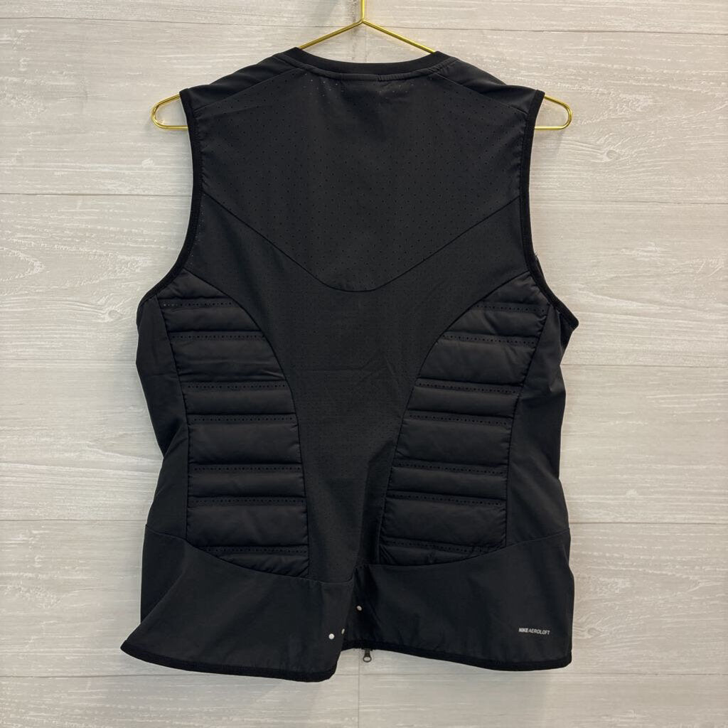 Nike Black Aeroloft Running Insulation Zip Up Vest Medium