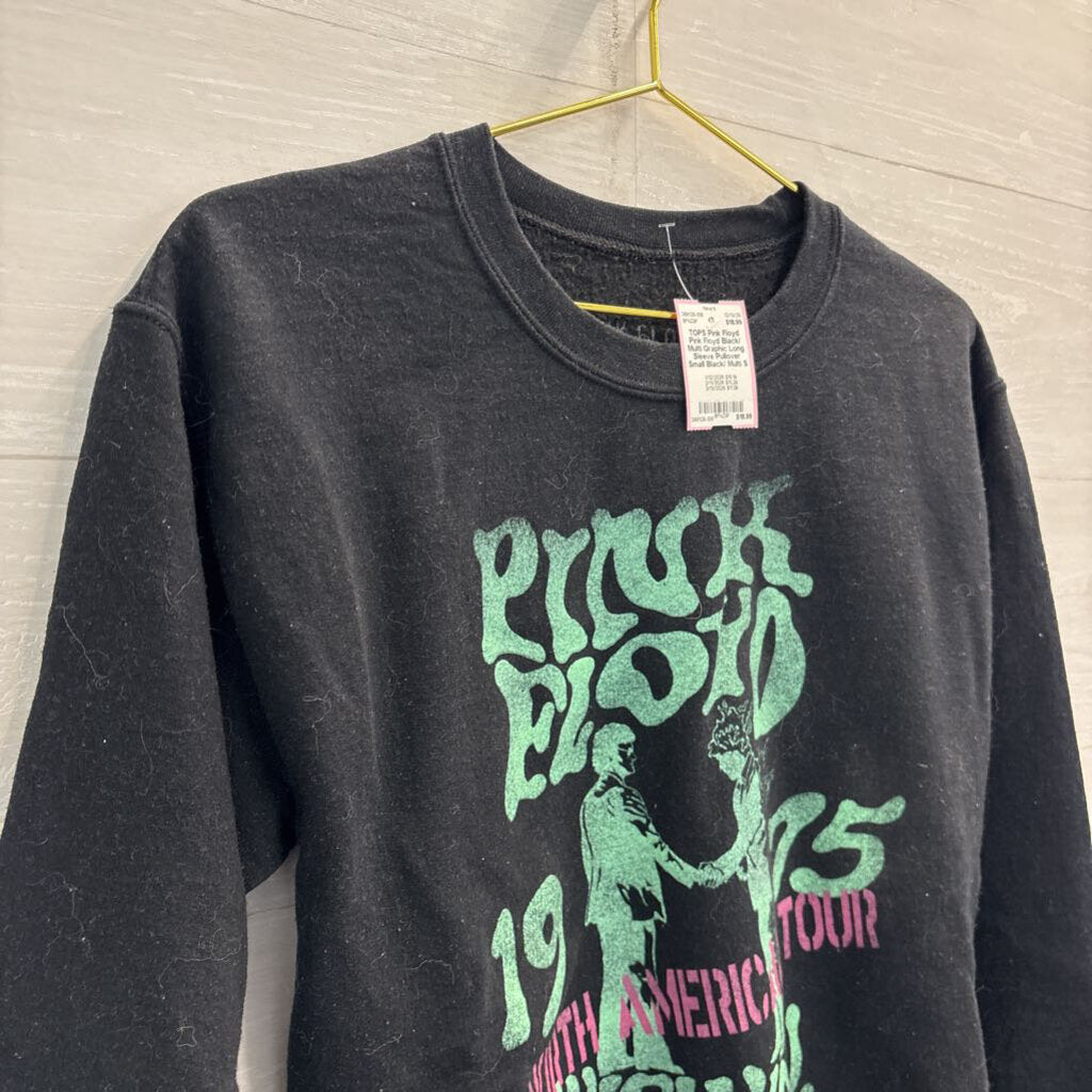 Pink Floyd Black/ Multi Graphic Long Sleeve Pullover Small