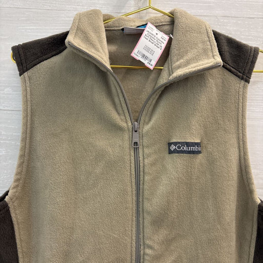 Columbia Green Soft Fleece Zip Up Vest Small