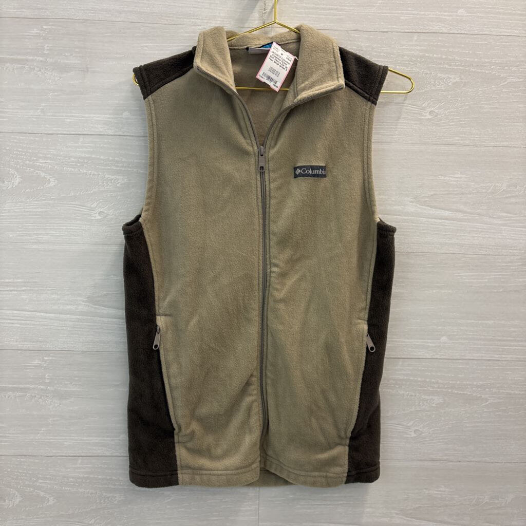 Columbia Green Soft Fleece Zip Up Vest Small