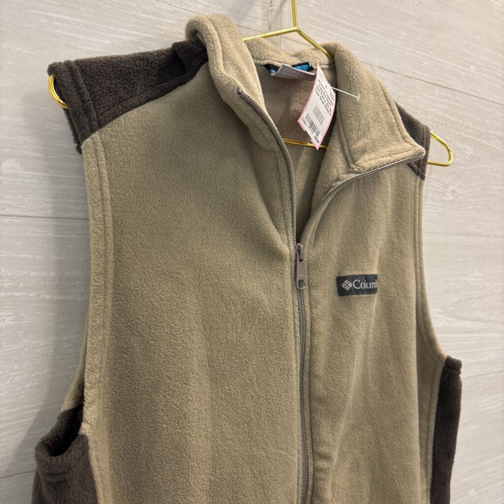 Columbia Green Soft Fleece Zip Up Vest Small