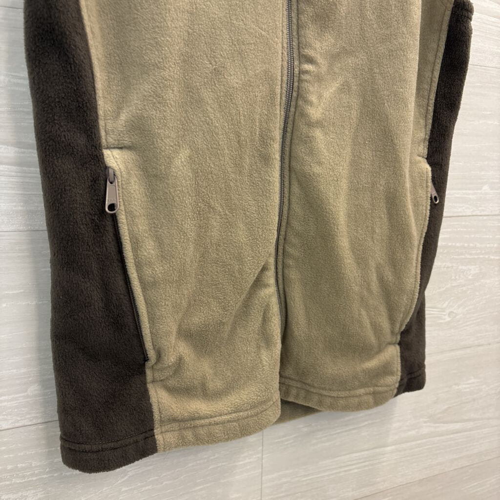 Columbia Green Soft Fleece Zip Up Vest Small