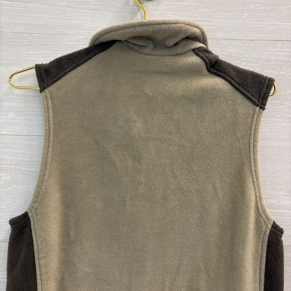 Columbia Green Soft Fleece Zip Up Vest Small