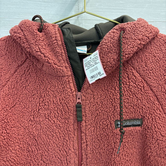 Columbia Brick Red CSC Sherpa Fleece Hooded Long Jacket Large