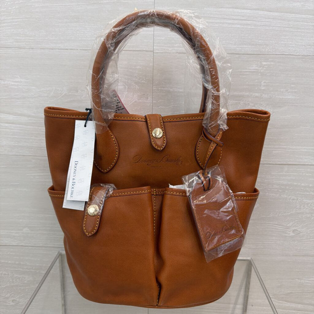Dooney and Bourke Brown Florentine Leather Bucket Purse