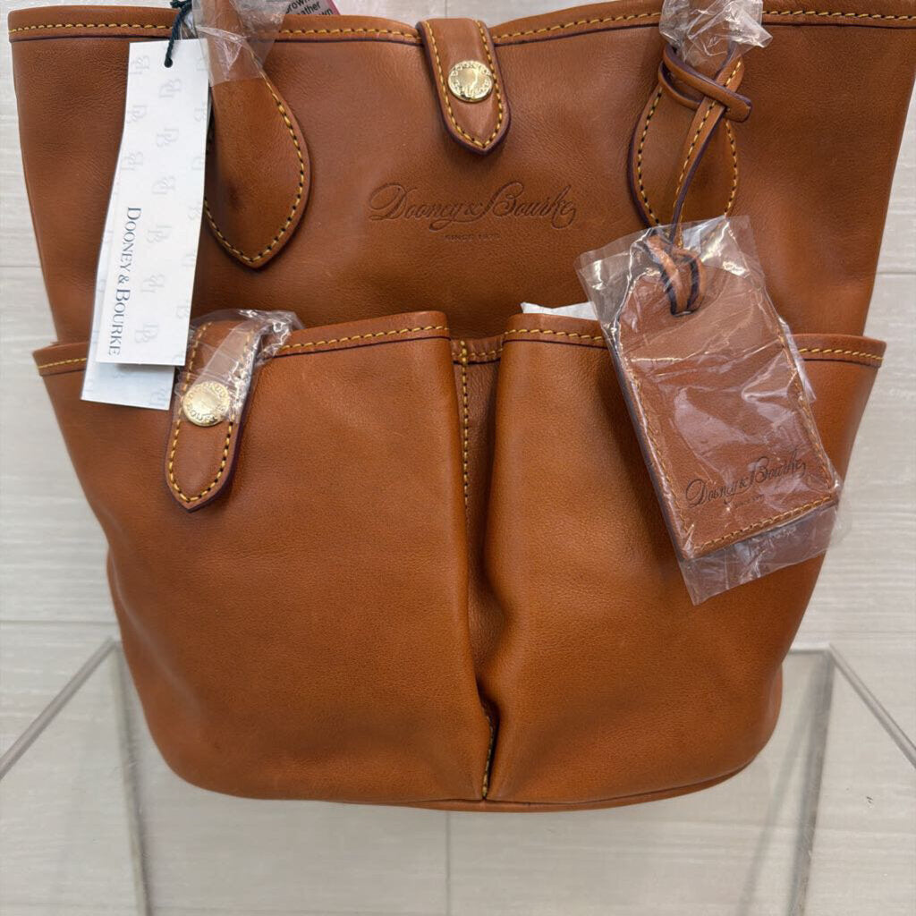 Dooney and Bourke Brown Florentine Leather Bucket Purse