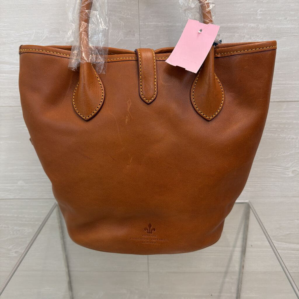 Dooney and Bourke Brown Florentine Leather Bucket Purse