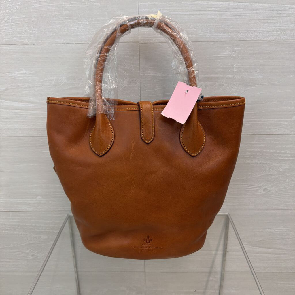 Dooney and Bourke Brown Florentine Leather Bucket Purse