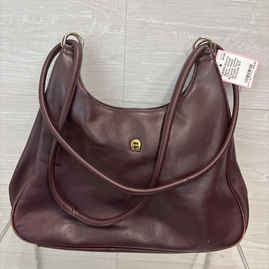 Vintage Etienne Aigner Burgundy Leather Shoulder Purse