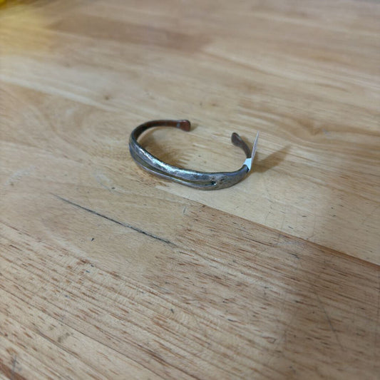 Lucky Brand Hammered Silver Bangle Bracelet