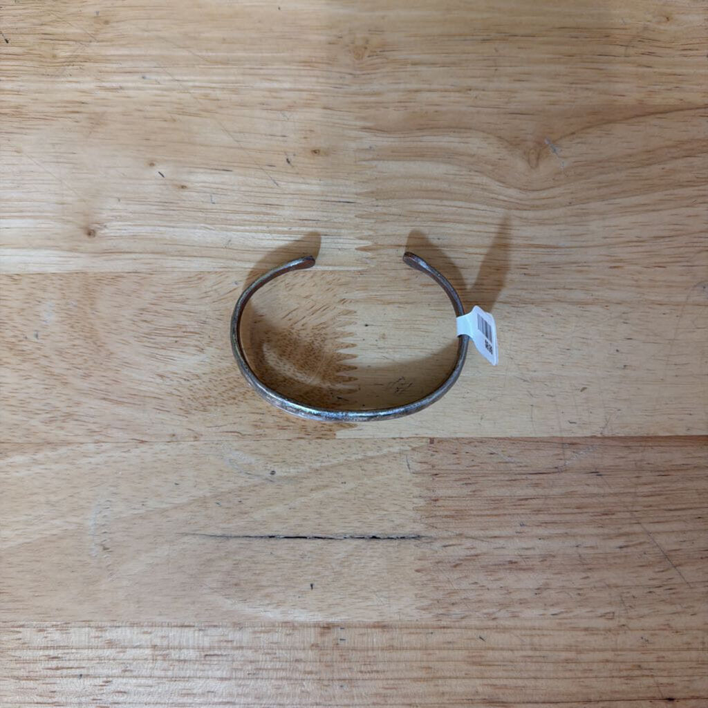 Lucky Brand Hammered Silver Bangle Bracelet