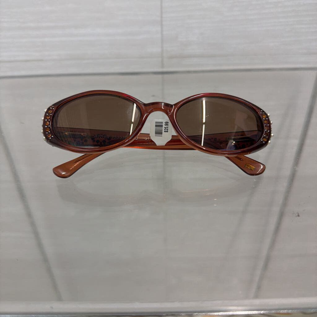 Fossil Brown Embellished Dazzler Sunglasses