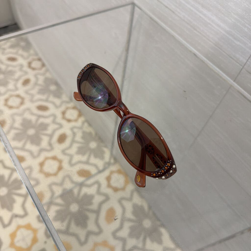Fossil Brown Embellished Dazzler Sunglasses