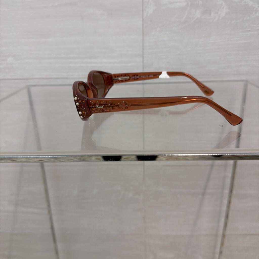 Fossil Brown Embellished Dazzler Sunglasses