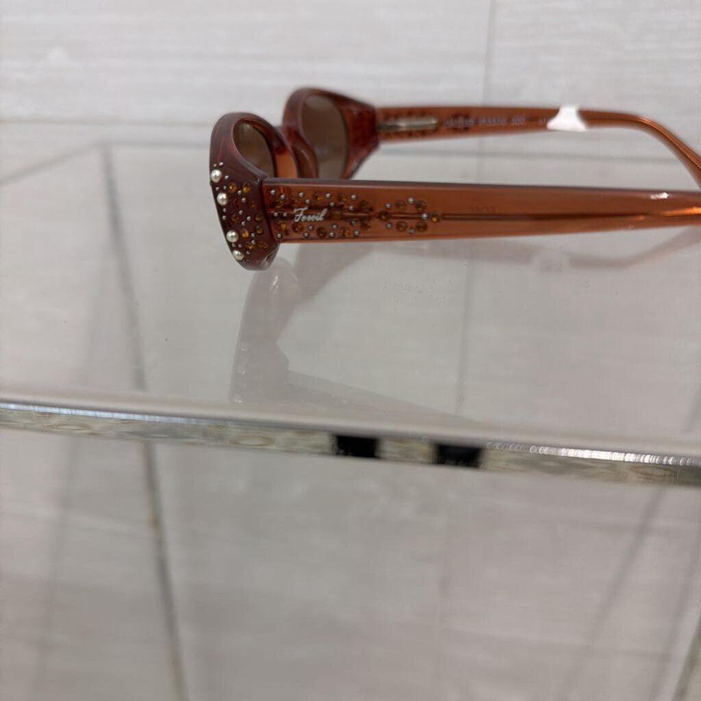 Fossil Brown Embellished Dazzler Sunglasses