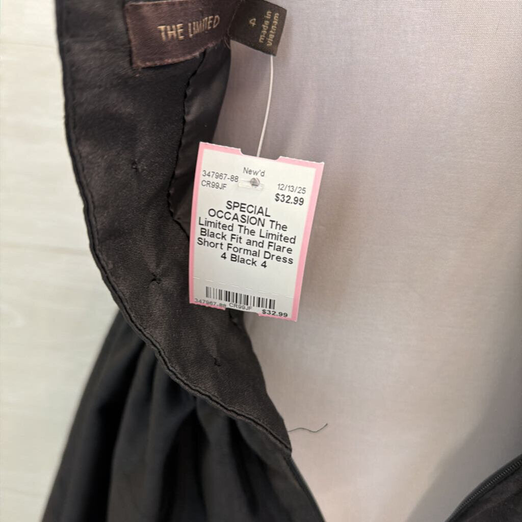 The Limited Black Fit and Flare Short Formal Dress 4