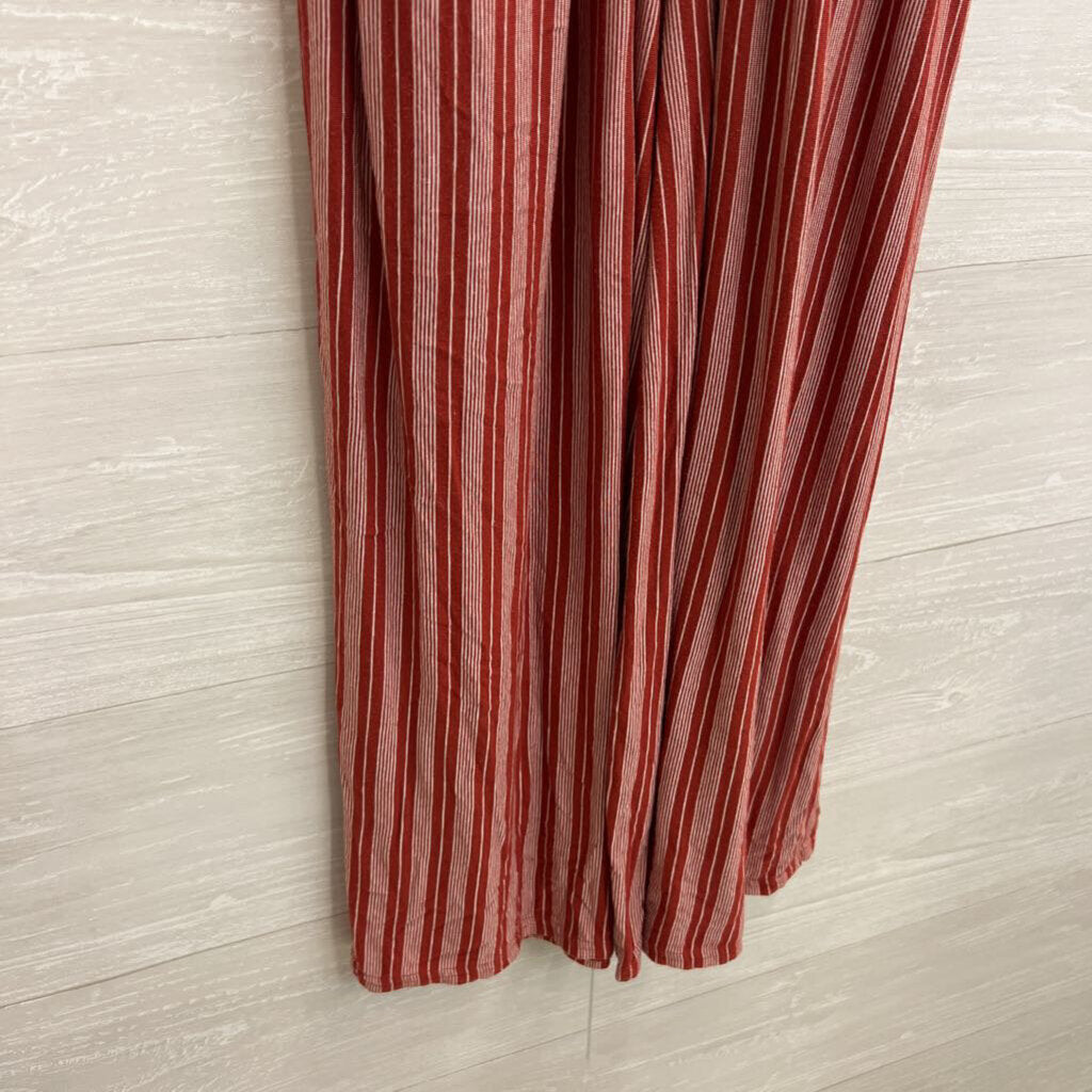 American Eagle Burnt Orange/White Striped Jumpsuit SP