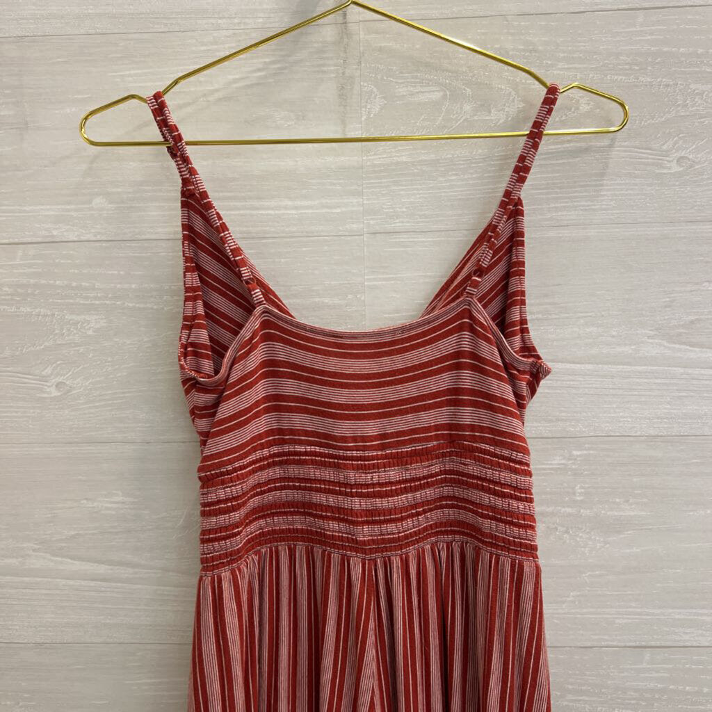 American Eagle Burnt Orange/White Striped Jumpsuit SP