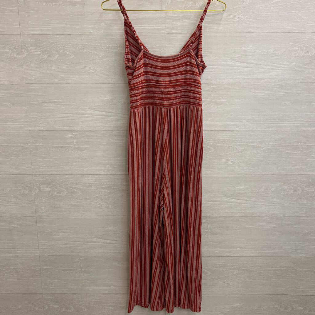 American Eagle Burnt Orange/White Striped Jumpsuit SP