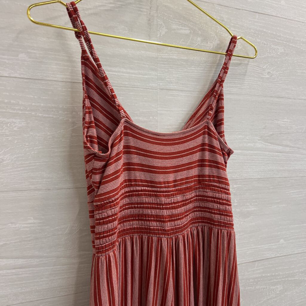 American Eagle Burnt Orange/White Striped Jumpsuit SP