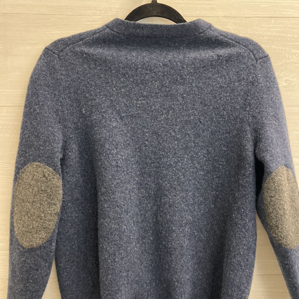 Black Brown 1826 100% Merino Wool Navy/Grey Cardigan Small