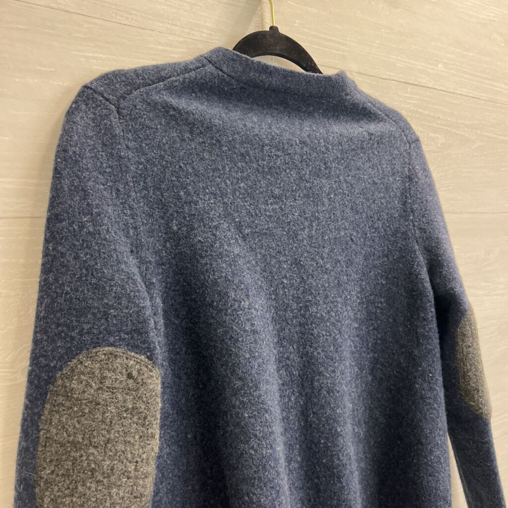 Black Brown 1826 100% Merino Wool Navy/Grey Cardigan Small