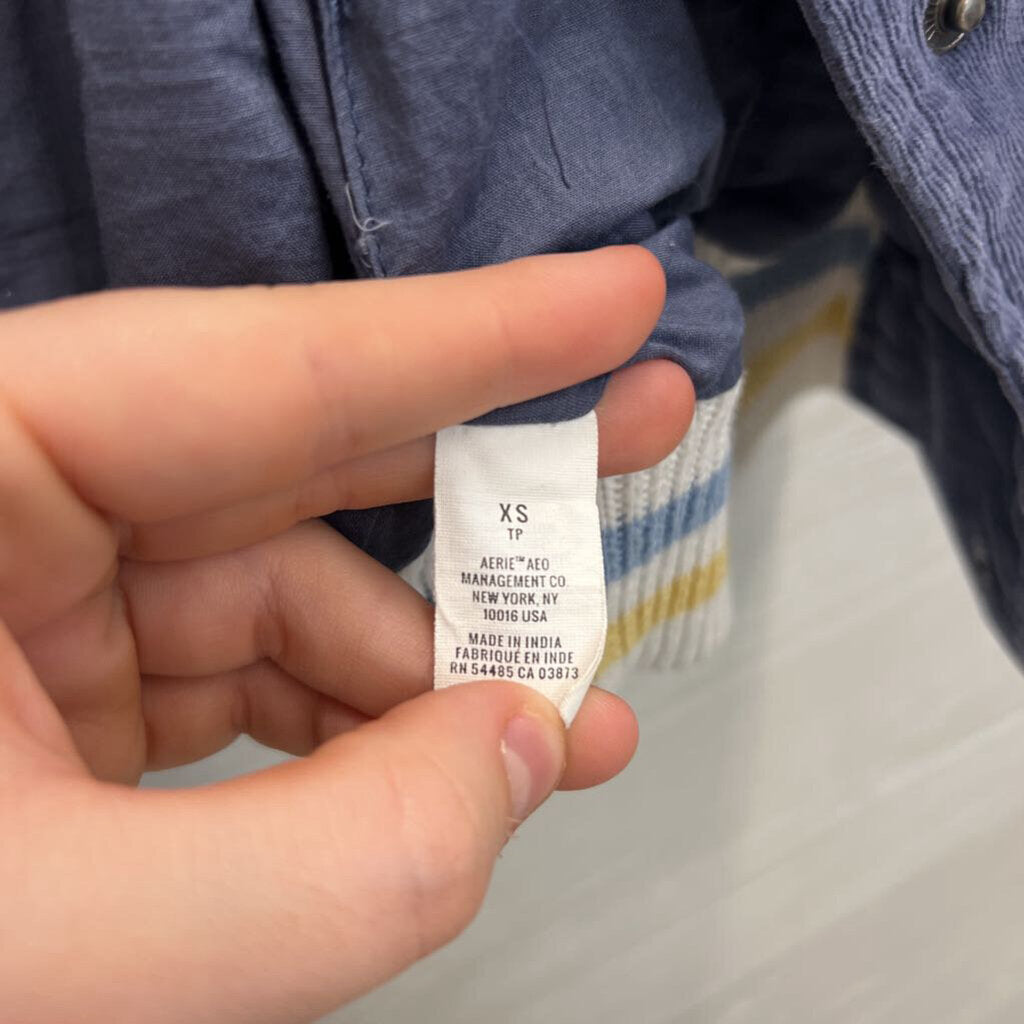 Aerie Varsity Jacket Blue/Multi XS