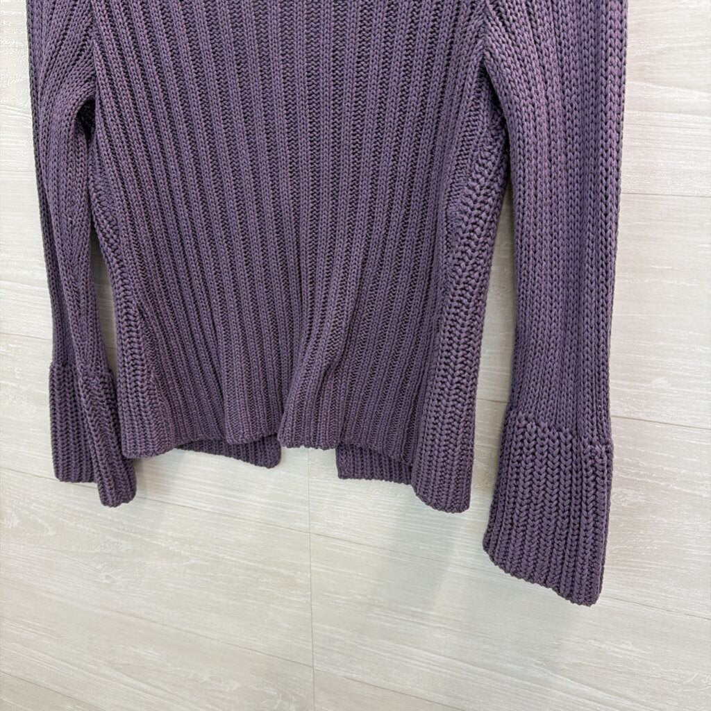 J Jill Purple Knit Two Button Cardigan Sweater Small Petitte