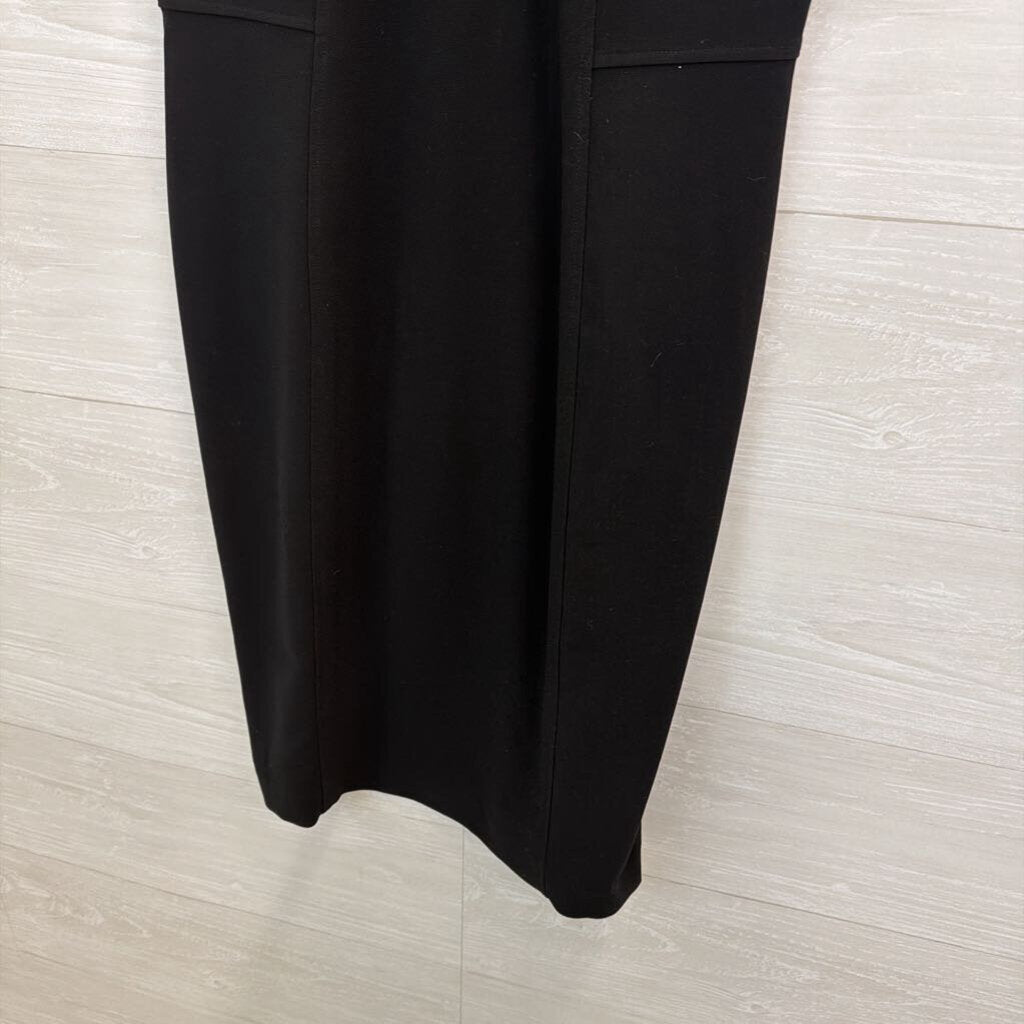 Eci Black Sheer Top Short Sleeve Dress 8