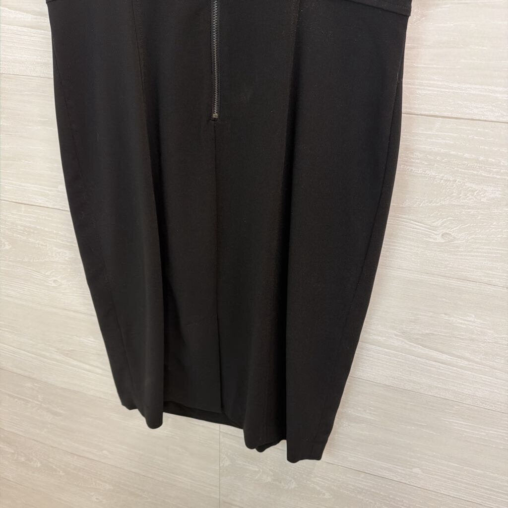 Eci Black Sheer Top Short Sleeve Dress 8