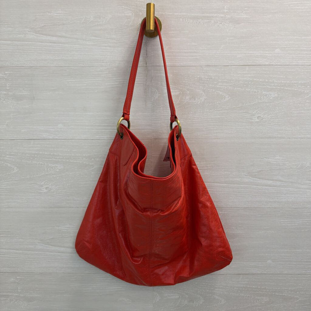 Latico Red Leather Shoulder Hobo Purse
