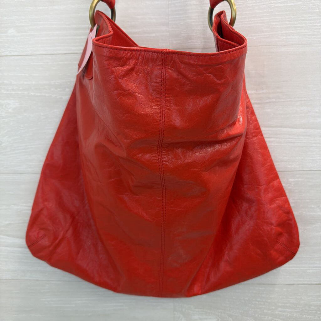 Latico Red Leather Shoulder Hobo Purse