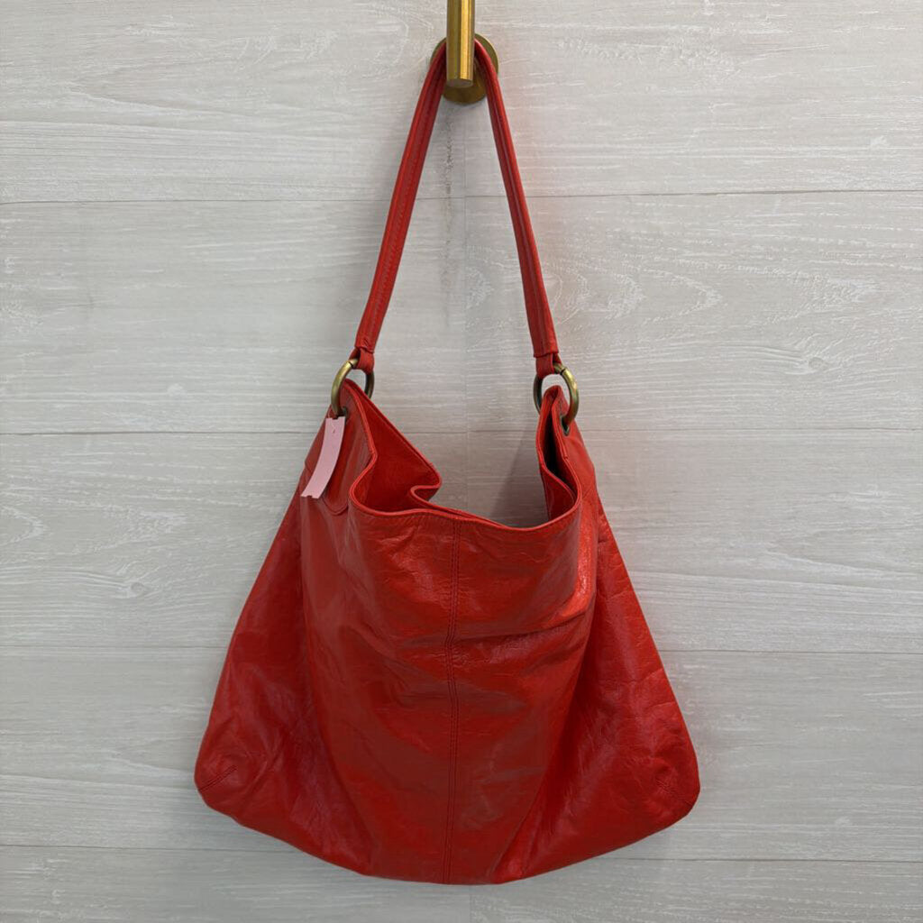 Latico Red Leather Shoulder Hobo Purse