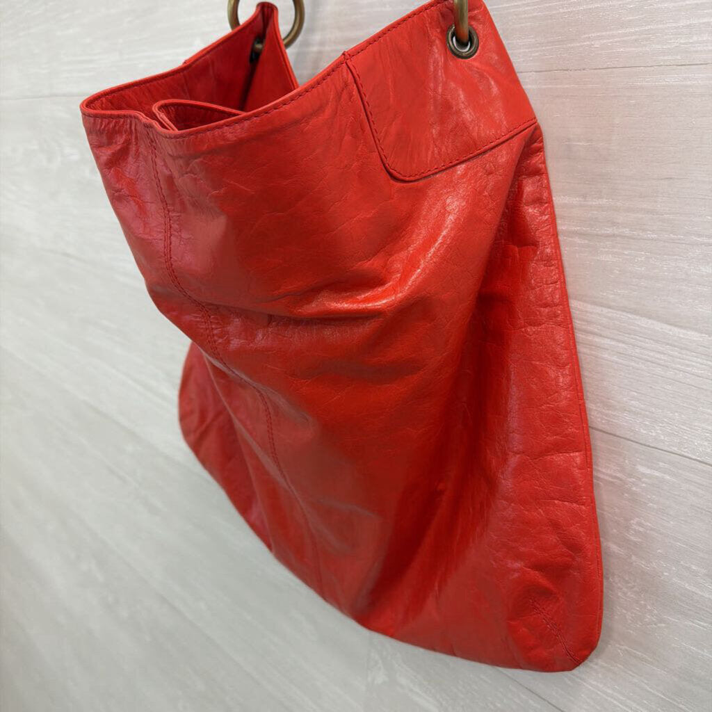 Latico Red Leather Shoulder Hobo Purse
