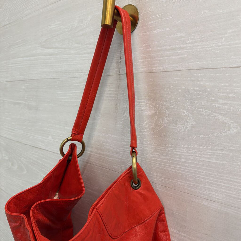 Latico Red Leather Shoulder Hobo Purse