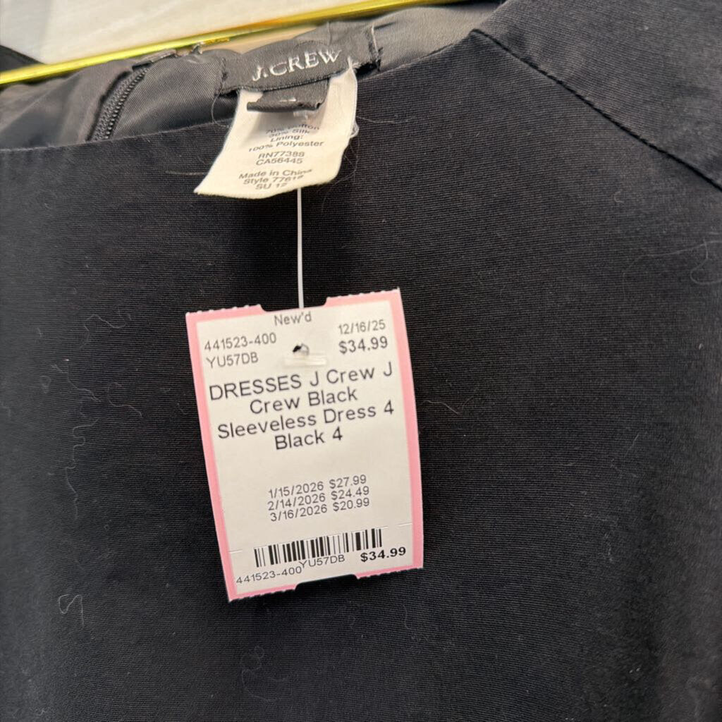 J Crew Black Sleeveless Dress 4