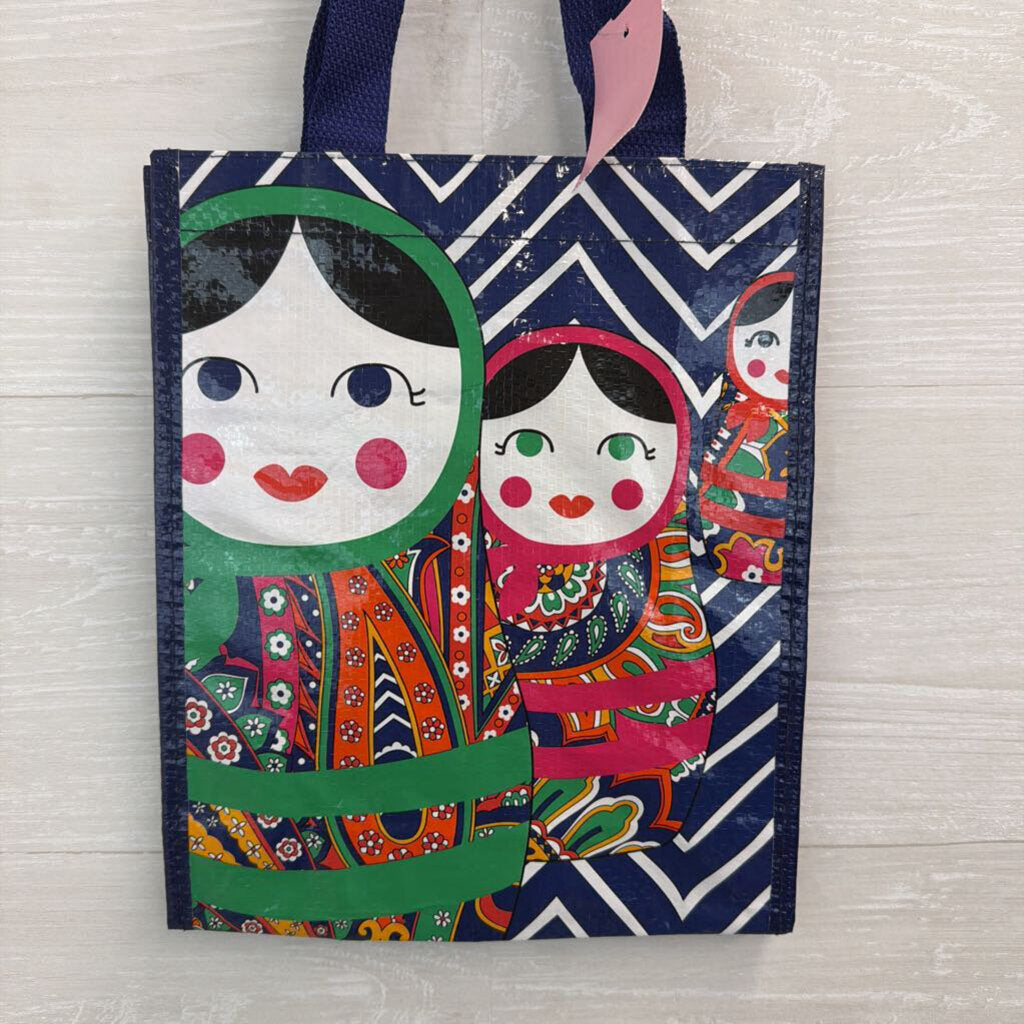 Vera Bradley Blue/ Multi Print Small Market Tote