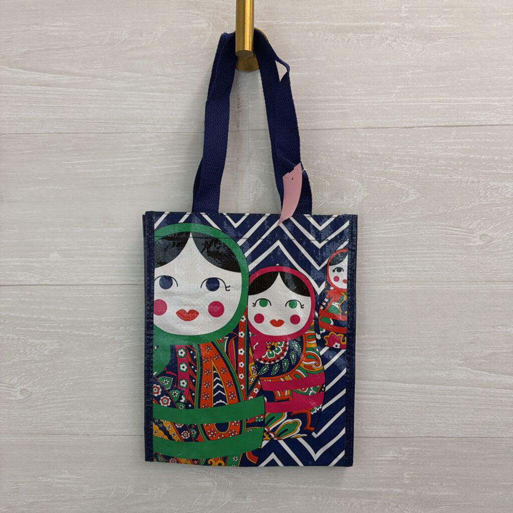 Vera Bradley Blue/ Multi Print Small Market Tote