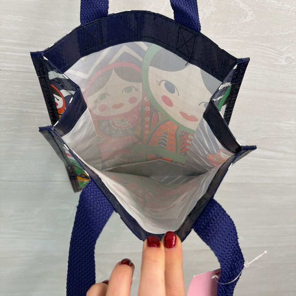 Vera Bradley Blue/ Multi Print Small Market Tote