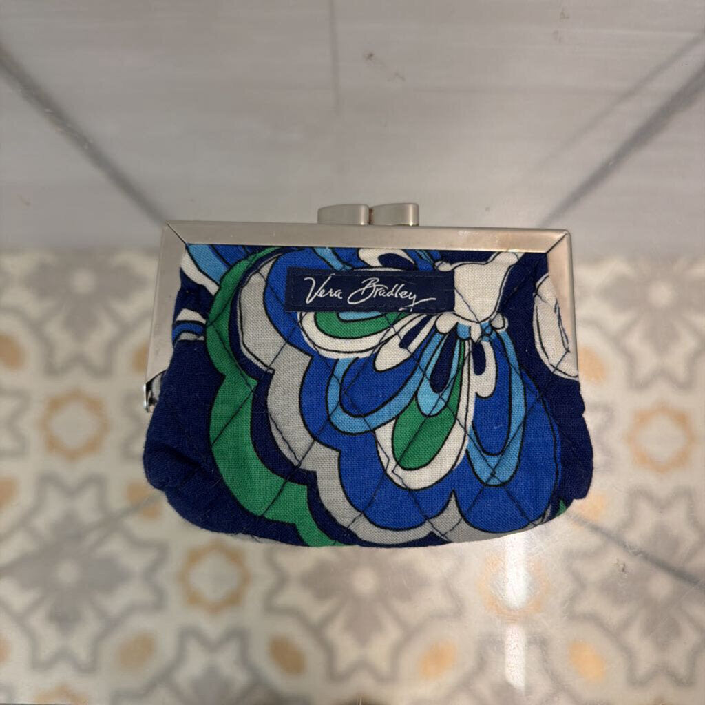 Vera Bradley Blue Print Quilted Coin Purse